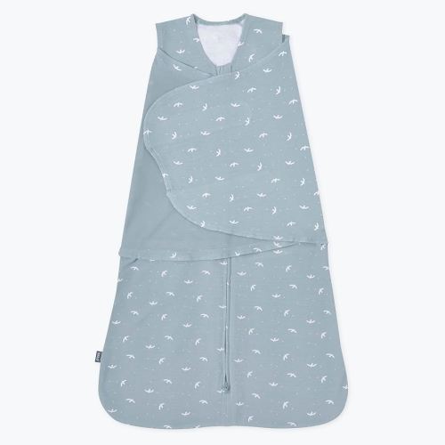 HALO 100% Cotton Sleepsack Swaddle, 3-Way Adjustable Wearable Blanket, TOG 1.5, Birds, Newborn, 0-3 Months