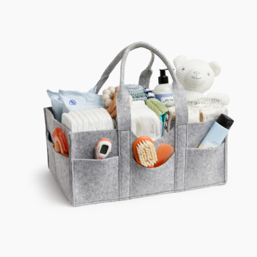 Sprucely Felt Diaper Caddy - Heather Grey, Large
