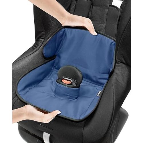 Piddle Pads Car Seat Potty Training Cover - Waterproof Soft Toddler and Baby Car Seat Protector Mat - Travel-Friendly Universal Machine Washable Liner for Spills, Nappy Leaks, Accidents - Navy