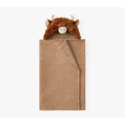 Faux Fur Critter Kid Hooded Towels