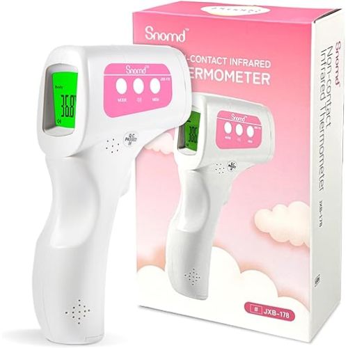Non-Contact Infrared Forehead Thermometer for Adults and Kids, 3-in-1 Digital No-Touch Baby Thermometers with Fever Alarm, Fast & Accurate Readings