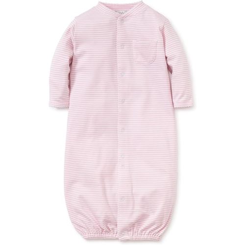 Kissy Kissy Baby Girls Simple Stripes Convertible Nightgown, Pink, Newborn