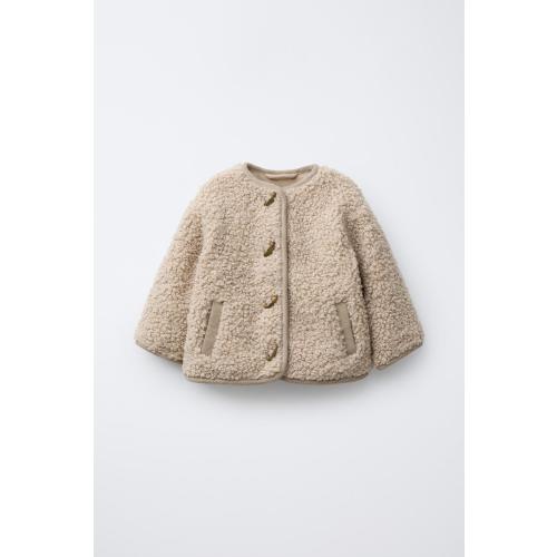 FLEECE TOGGLE JACKET - Beige | ZARA United States