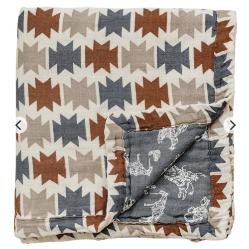 Western Aztec + Wild West Muslin Quilt
