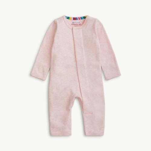 pink melange organic cotton magnetic coverall – Magnetic Me