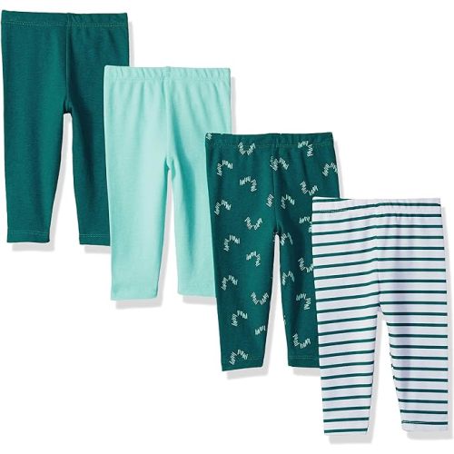 Hanes Baby Leggings, Ultimate Baby Flexy Knit Pants, Babies 4-Pack