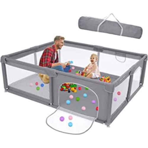 Baby Playpen, Large Playpen for Babies and Toddlers (71x59inch), Safety Playard with Anti-collision Foam, Indoor & Outdoor Kids Activity Center
