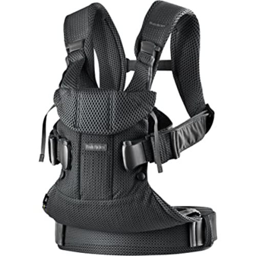 BabyBjörn New Baby Carrier One Air 2019 Edition, Mesh, Black, One Size (098025US)(Pack of 1)