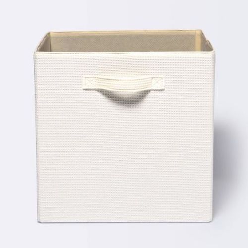 Waffle Weave 13"x13" Storage Cube - Cloud Island™ Pink