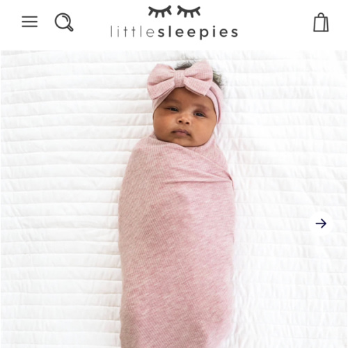 Heather Mauve Ribbed Swaddle & Luxe Bow Headband Set - Little Sleepies