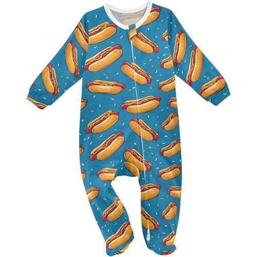 Dussdil Baby One-Piece Footies Newborn Rompers Pajamas Cotton Footed Pjs for Sleep Play Boys Girls