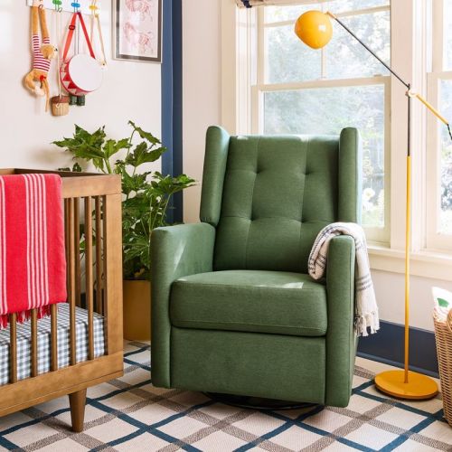 daVinci Maddox Recliner and Swivel Glider - Pine Green