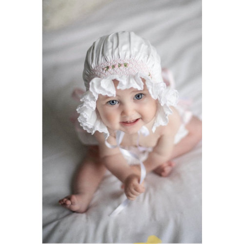 Bonnet - Baby Bonnet - Baptism Bonnet - Baptism Gift - Christening Bonnet