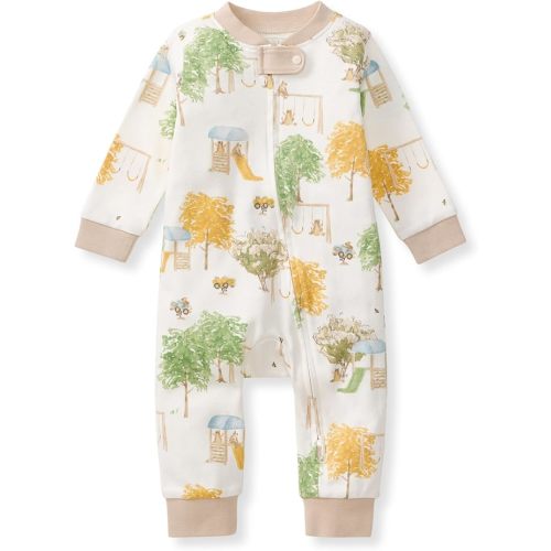 Burt's Bees Baby baby-boys Sleep and Play Pjs, 100% Organic Cotton One-piece Zip Front Footless Romper Jumpsuit Pajamas