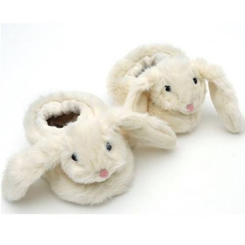 Baby Slippers, Cream Bunny Slippers, Newborn First Slippers, Booties, Baby Shower Gift, New Baby Gift, New Mum, Christening, Keepsake