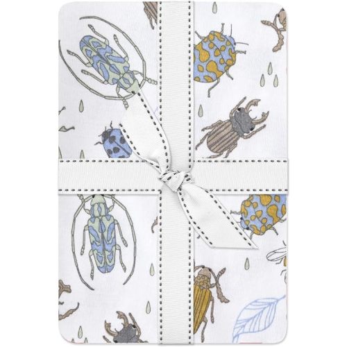 Butterblu Frankie Fitted Crib Sheet 100% Organic Cotton for Baby & Toddler Mattress, Breathable for Boys & Girls, Little Bugger, One Size