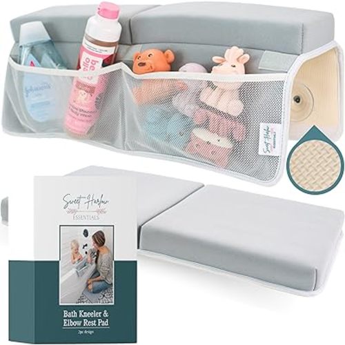 Comfortable Baby Bath Kneeler and Elbow Rest Pad Set | Baby Bath Essentials Tub Kneeler | Tub Kneeling Pad for Bathing Baby | Bath Kneeling Pad for Bathing Baby | Baby Bathtub Accessories