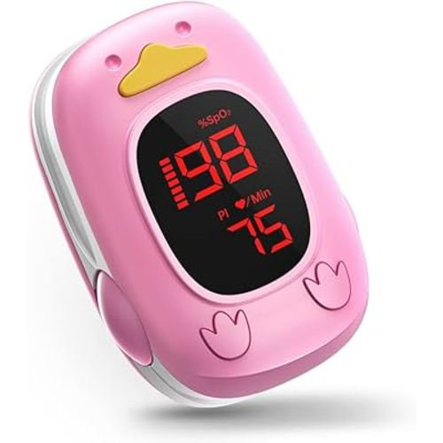 Baby Pulse Oximeter for Kids-Pulse Oximeter Fingertip Baby Oxygen Monitor Infant Spo2 Pulse Monitor,Compatible with iOS Android,Suitable for Children Infant Kids Baby