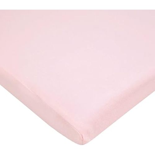 American Baby Company 100% Cotton Knit Fitted 18" x 36" Cradle/Bassinet Sheet - Compatible with Mika Micky Bassinet, Baby Pink, Soft Breathable, for Girls