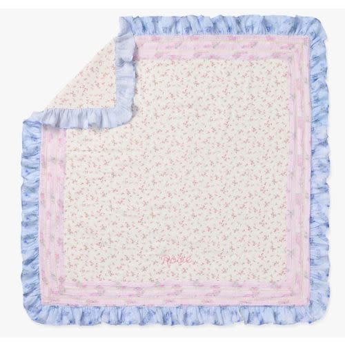 LoveShackFancy Ruffled Oversized Organic Muslin Baby Blanket