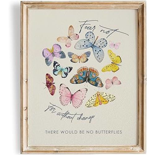 “Fear Not” Butterflies Art Print