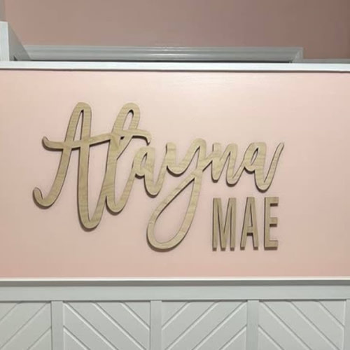 Custom Nursery Name Sign, Personalized with First and Middle Name, Baby Nursery Decor
