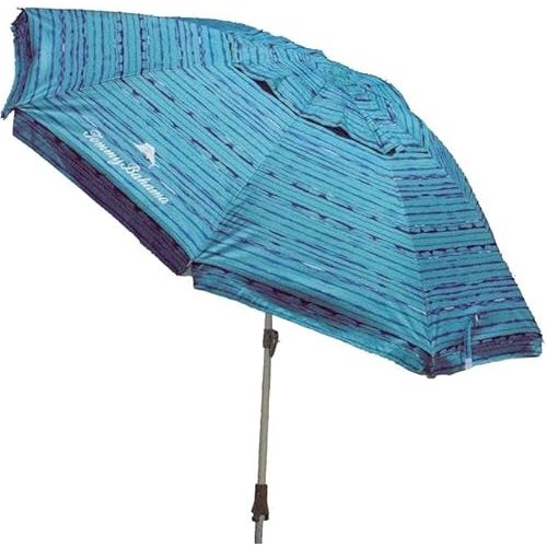 T0MMY BAHAMA 8 ft Beach Umbrella with wind vent and sand anchor