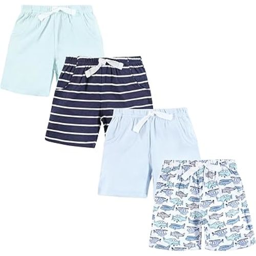 Hudson Baby Unisex Baby Shorts Bottoms 4-Pack