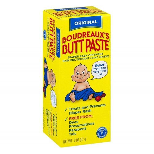 Boudreaux's Butt Paste Diaper Rash Ointment | Original Formula | 2-Ounces Tube | 1-Unit
