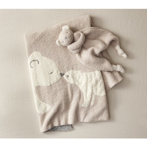 Fuzzy Animal Baby Blanket and Thumbie Gift Set