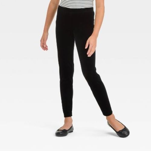 Girls' Velour Leggings - Cat & Jack™ Black S