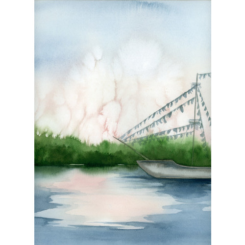 Pirate Ship Print 9x12"