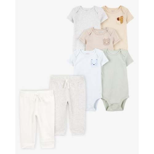 Baby 7-Piece Animals Short-Sleeve Bodysuits & Pull-On Pants Set | Carter's