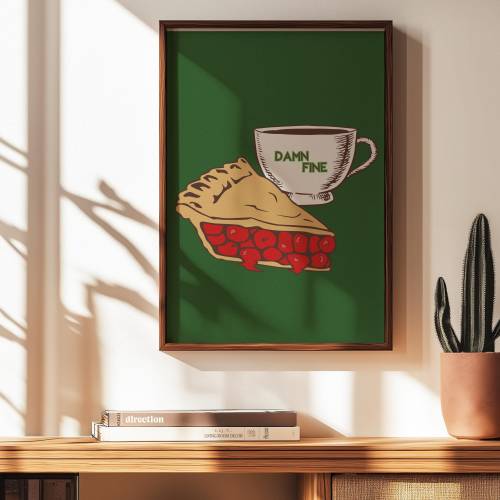 Damn Fine Cup of Coffee, Twin Peaks Print 11x14