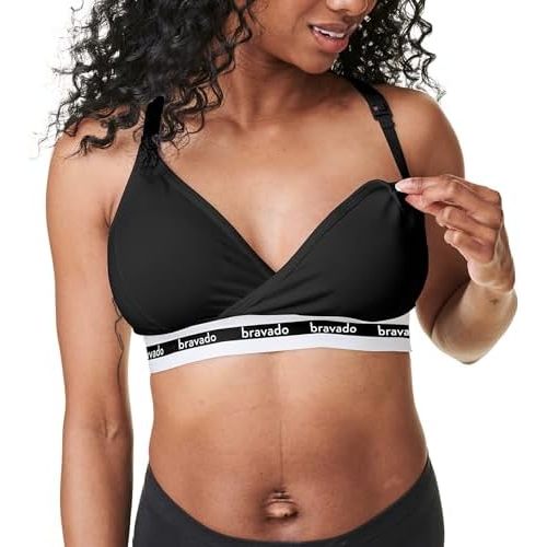 Bravado Designs Women's Original Sleep Nursing Bra, Regular Cup Maternity Bra for Breastfeeding