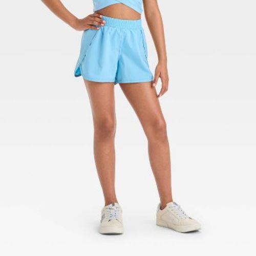 Girls' Run Shorts - All In Motion™ Purple Print XS: Lightweight Mid Rise Bottoms