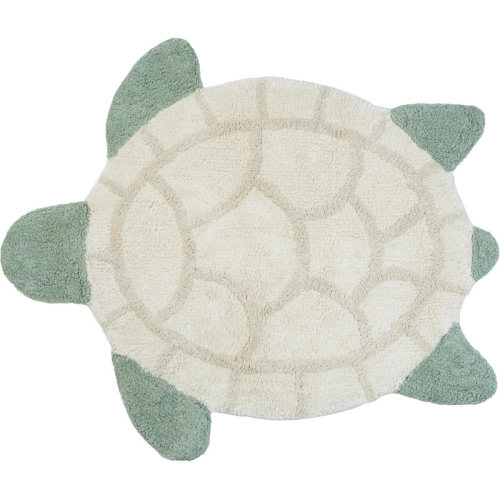 Ebern Designs 2' X 3' Off White Sea Turtle Washable Area Rug | Wayfair
