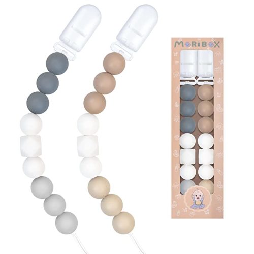 Amazon.com : Pacifier Clips for Baby Boys Girls (White,Grey) : Baby