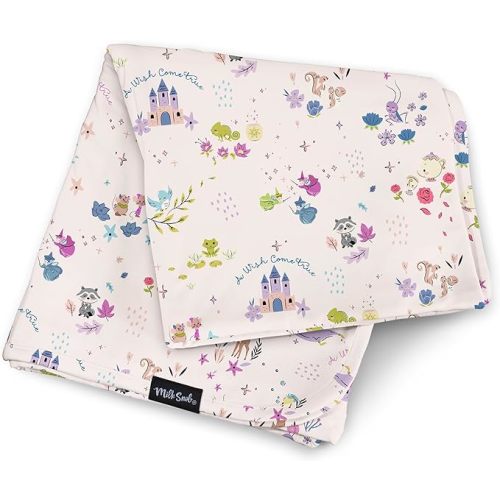 Milk Snob Disney A Wish Come True Baby Girl Swaddle Blanket, Soft Receiving, Security Bed and Play Blanket, Toddler and Infant Baby Bedding Registry and Shower Gifts, Newborn Essentials, 35x35