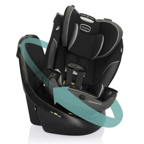 Evenflo Revolve360 Slim 2-in-1 Rotational Car Seat (Cambridge Black)
