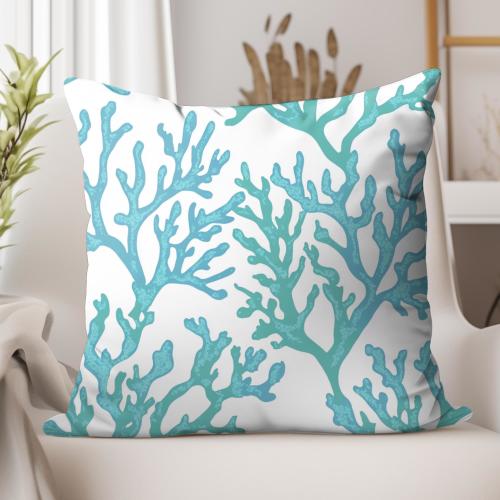 Coral Reef Pillow Cover, Ocean Inspired Throw Pillow, Coastal Home Decor, Square Pillow Case, Beach House Cushion, Gift for Ocean Lovers