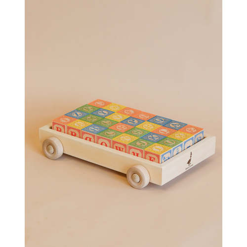 Uncle Goose Classic ABC Blocks with Wagon