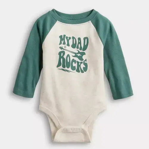 Jumping Beans® "My Dad Rocks" Raglan Graphic Bodysuit