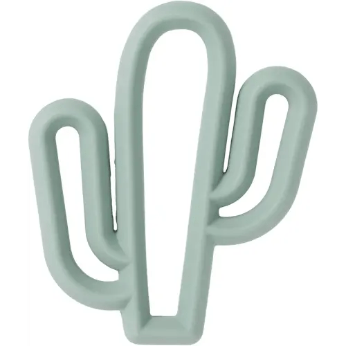 Itzy Ritzy Silicone Baby Teether – BPA-Free Infant Teether with Easy-to-Hold Design & Textured Back Side to Massage & Soothe Sore, Swollen Gums - Teething Toy for 3 Months & Up - Cactus