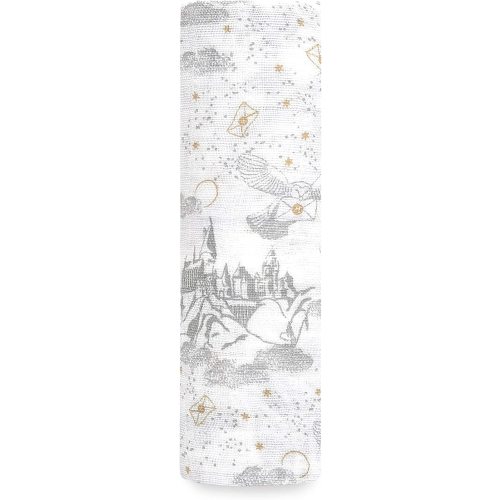 aden + anais Harry Potter Swaddle Blanket, Boutique Muslin Blankets for Girls & Boys, Baby Receiving Swaddles, Ideal Newborn & Infant Swaddling Set, Perfect Shower Gifts, Single, Harry Potter