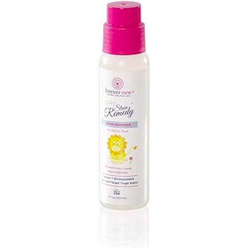 FOREVER NEW Baby Stain Remedy Gel - Fabric Stain Remover - Built-in Brush, 7 Fl Oz
