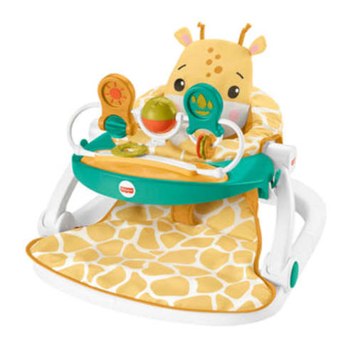 Fisher-Price Portable Baby Chairwith Snack Tray And Toy Bar, Premium Sit-Me-Up Seat, Giraffe