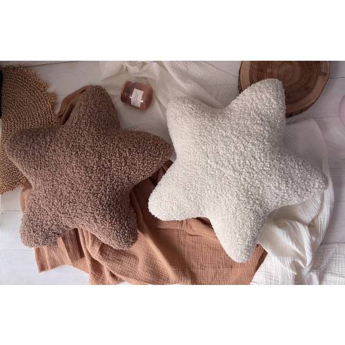 Star Pillow | Decorative Pillows | Teddy Boucle Pillow | Room Decor | Plush Star Pillow | Living Room or Nursery |
