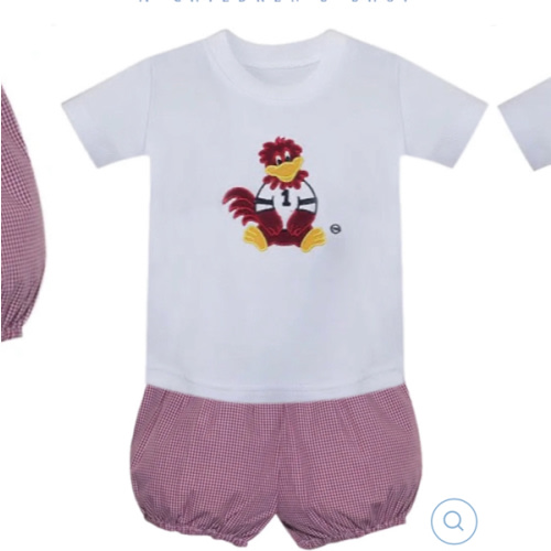 Cocky Applique Bloomer Set 12 M