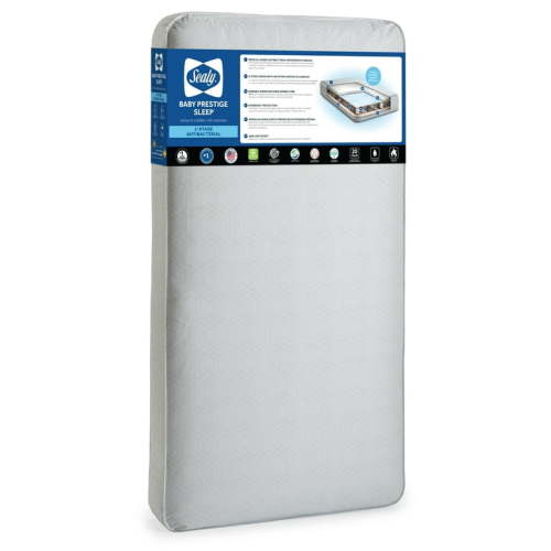 Sealy Baby Prestige Sleep Ultra-Premium 2-Stage Antibacterial, 204 Coil, Baby Crib & Toddler Mattress